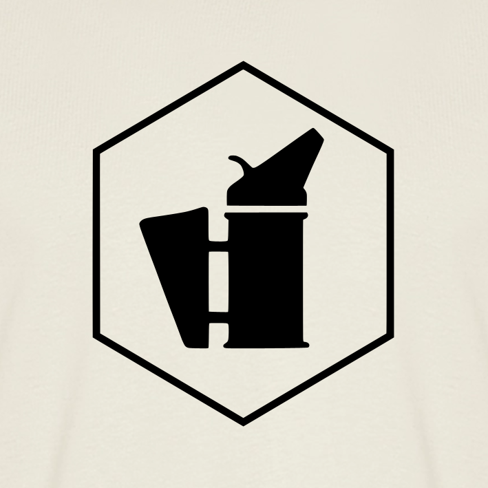 IMKER Smoker Delta Stark T-Shirt in Naturweiß – Druck im Detail