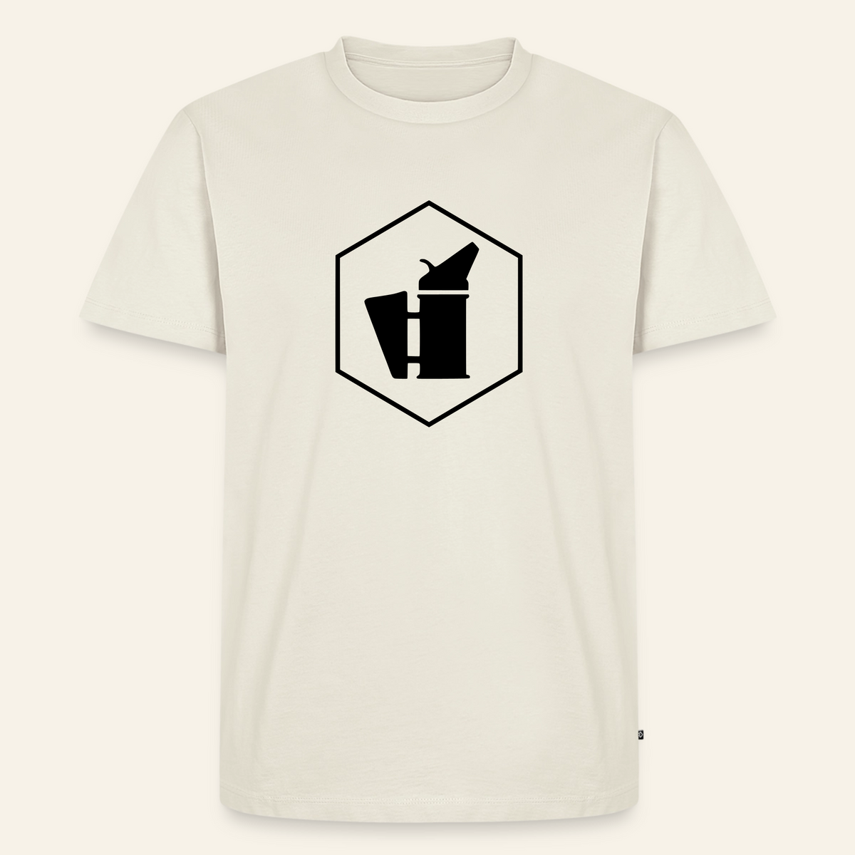 IMKER Smoker Delta Stark T-Shirt in Naturweiß – Vorderseite