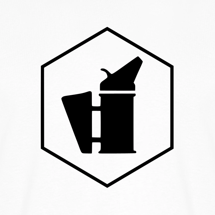 IMKER Smoker Delta Stark T-Shirt in Weiß – Druck im Detail