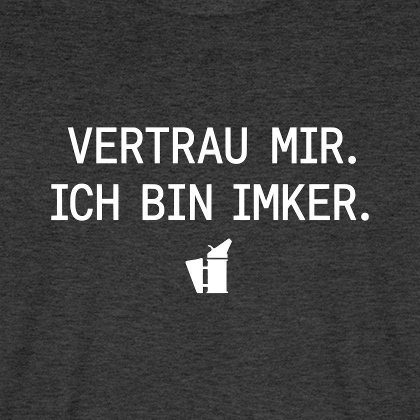 IMKER Smoker Expertenmodus T-Shirt in Anthrazit – Druck im Detail