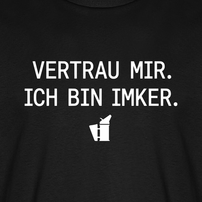 IMKER Smoker Expertenmodus T-Shirt in Schwarz – Druck im Detail
