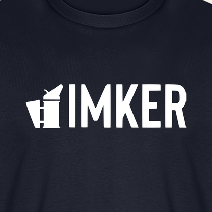 IMKER Smoker Prime T-Shirt in Dunkelblau – Druck im Detail