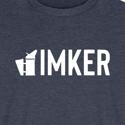 IMKER Smoker Prime T-Shirt in Jeansblau – Druck im Detail