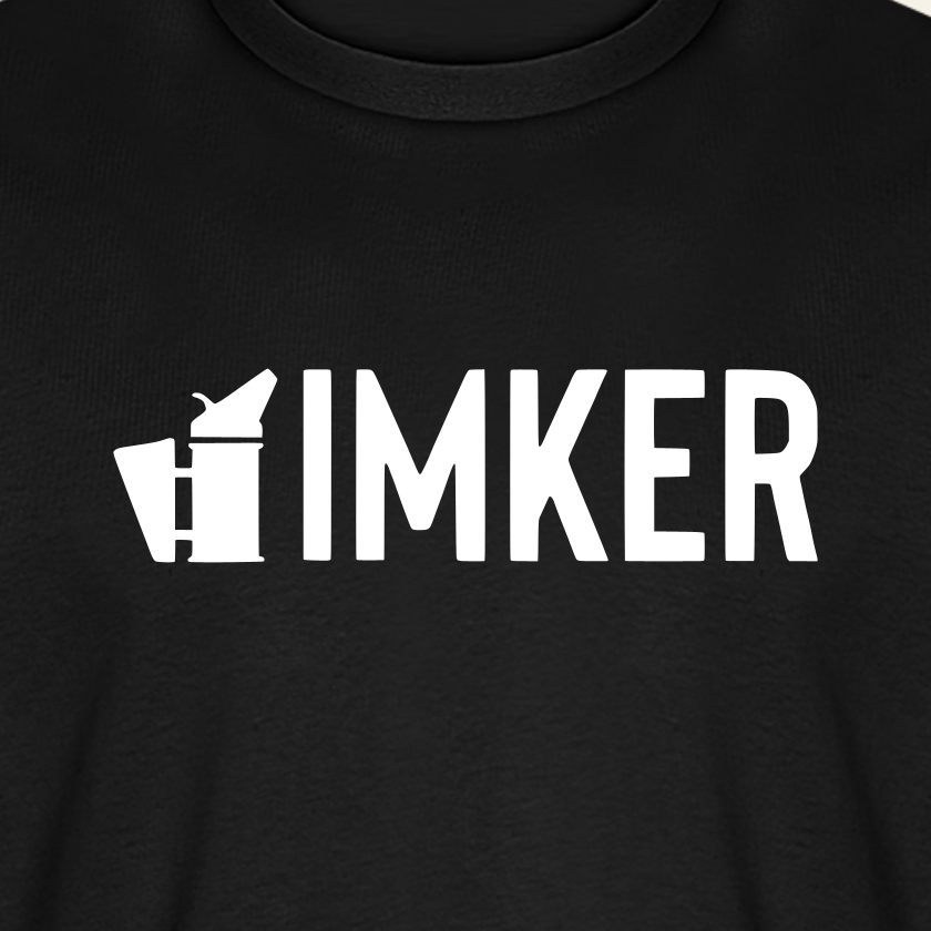 IMKER Smoker Prime T-Shirt in Schwarz – Druck im Detail