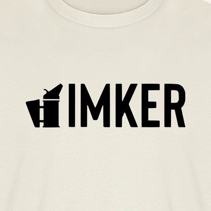 IMKER Smoker Prime T-Shirt in Naturweiß – Druck im Detail