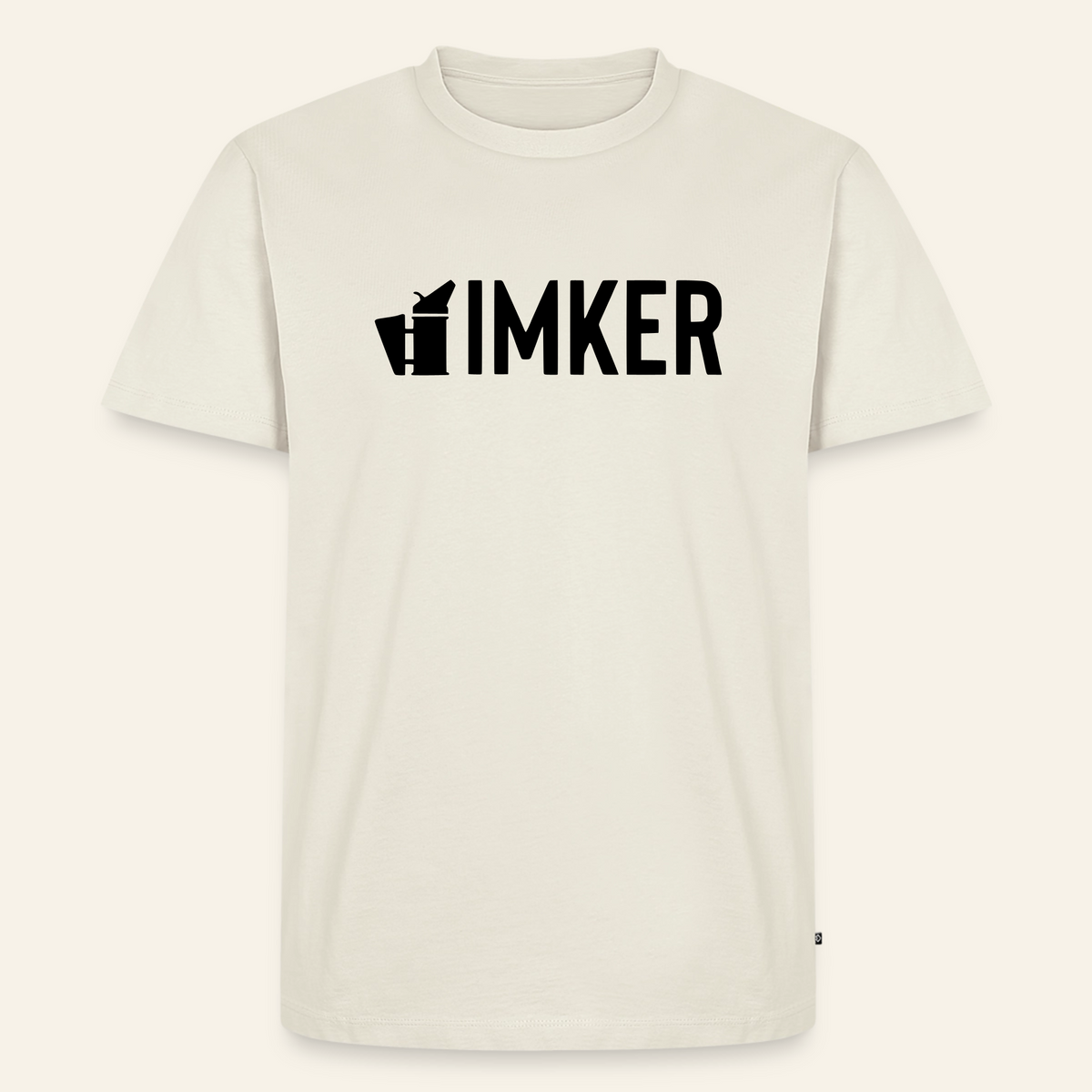 IMKER Smoker Prime T-Shirt in Naturweiß – Vorderseite