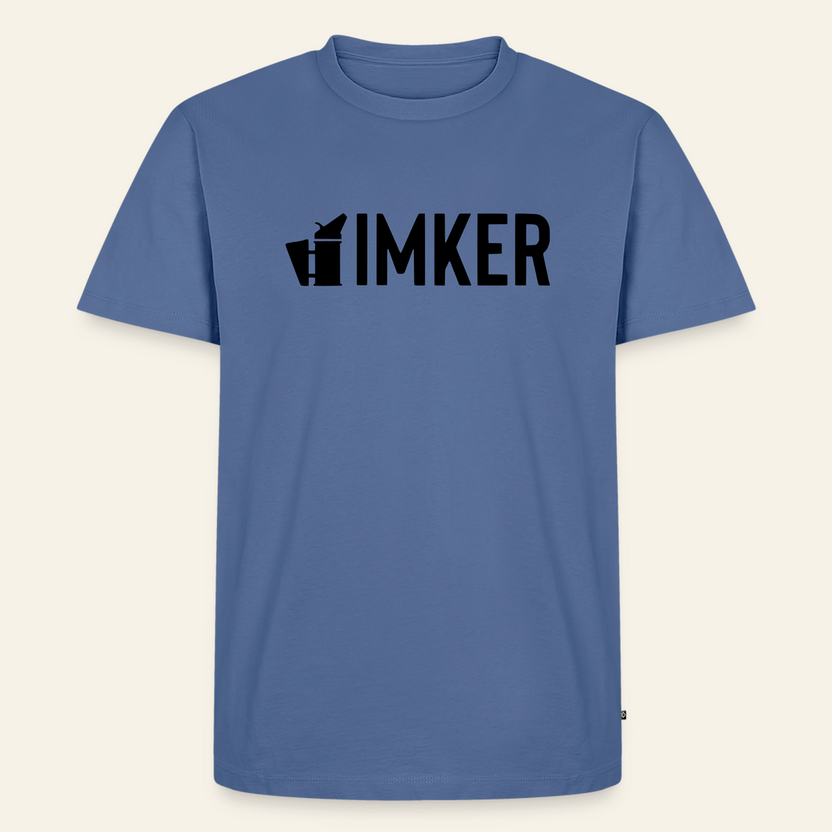 IMKER Smoker Prime T-Shirt in Steinblau – Vorderseite