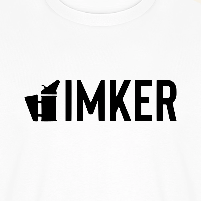 IMKER Smoker Prime T-Shirt in Weiß – Druck im Detail