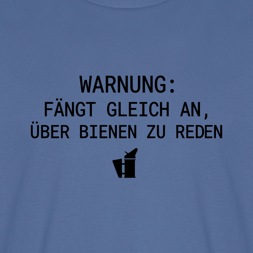 IMKER Smoker Redemodus T-Shirt in Steinblau – Druck im Detail