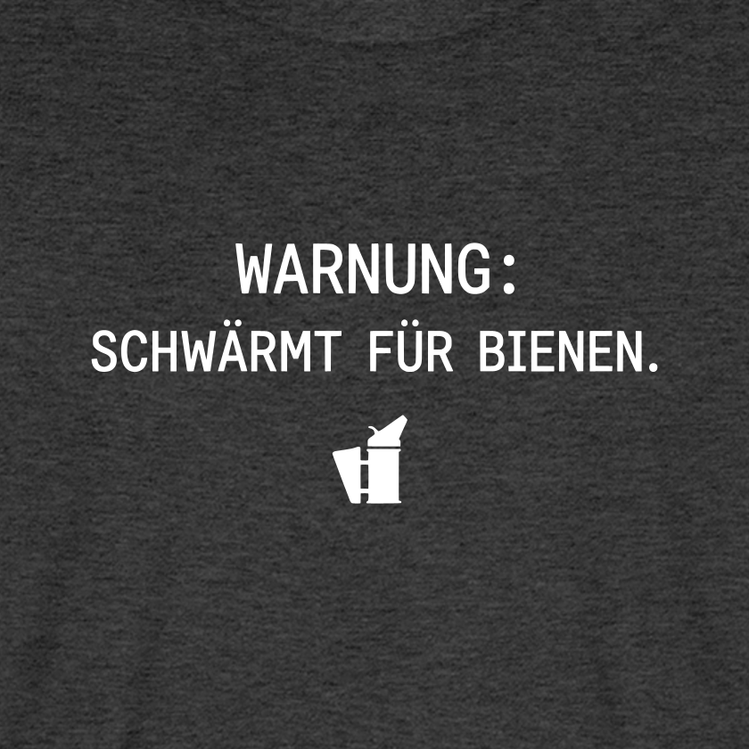 IMKER Smoker Schwärmmodus T-Shirt in Anthrazit – Druck im Detail