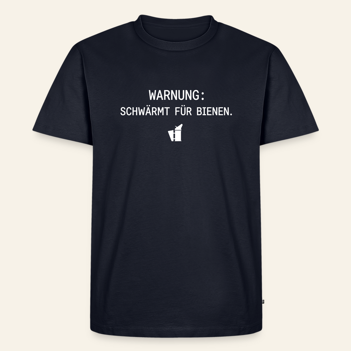IMKER Smoker Schwärmmodus T-Shirt in Dunkelblau – Vorderseite