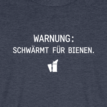 IMKER Smoker Schwärmmodus T-Shirt in Jeansblau – Druck im Detail
