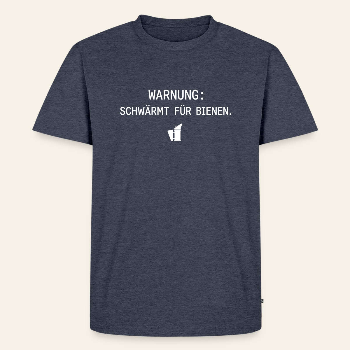 IMKER Smoker Schwärmmodus T-Shirt in Jeansblau – Vorderseite