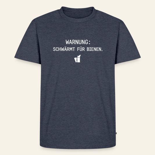 IMKER Smoker Schwärmmodus T-Shirt in Jeansblau – Vorderseite