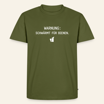 IMKER Smoker Schwärmmodus T-Shirt in Khaki – Vorderseite