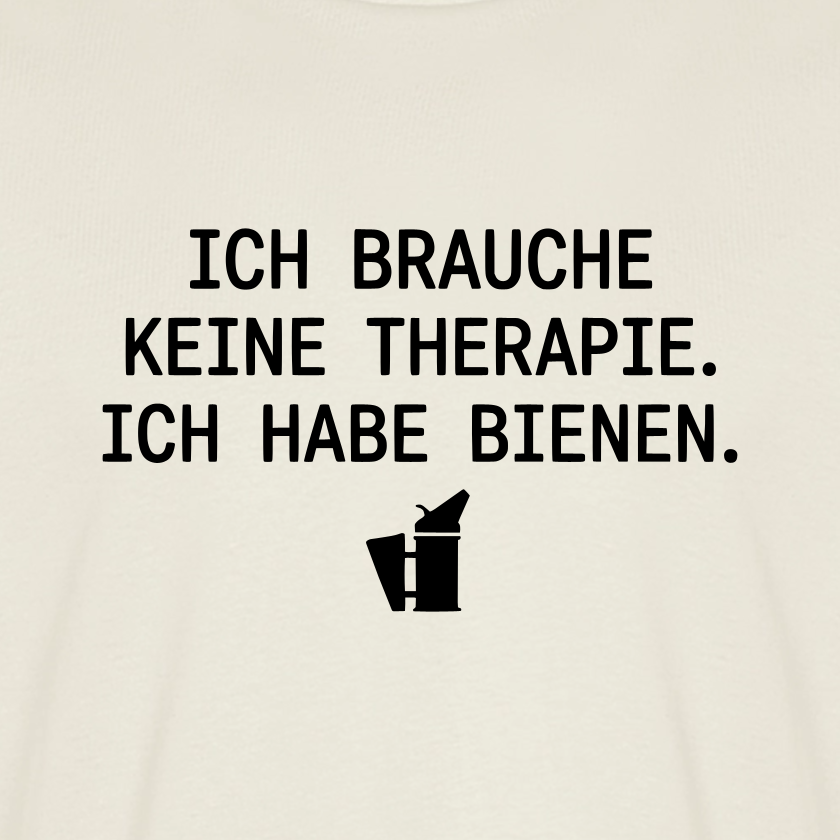 IMKER Smoker Therapie T-Shirt in Naturweiß – Druck im Detail