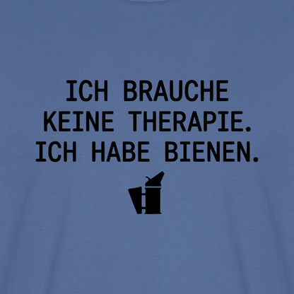 IMKER Smoker Therapie T-Shirt in Steinblau – Druck im Detail