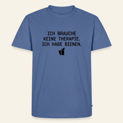 IMKER Smoker Therapie T-Shirt in Steinblau – Vorderseite