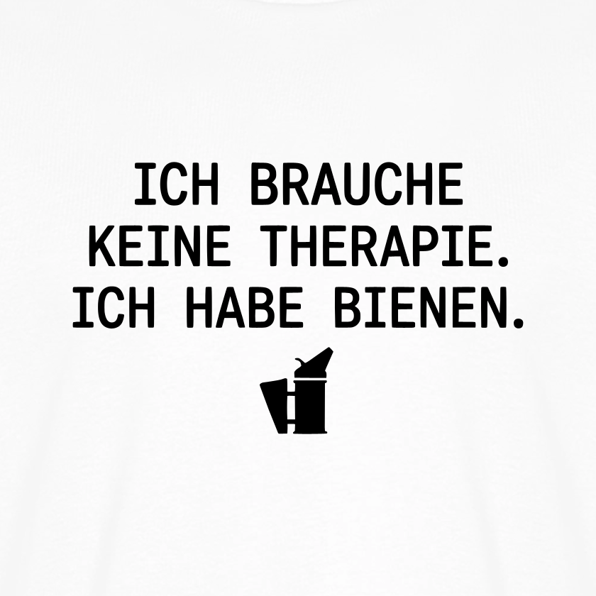 IMKER Smoker Therapie T-Shirt in Weiß – Druck im Detail