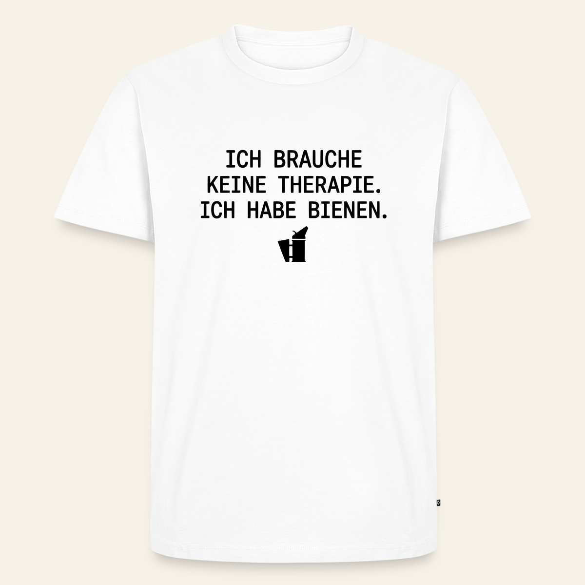 IMKER Smoker Therapie T-Shirt in Weiß – Vorderseite