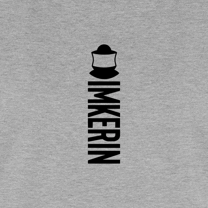 IMKERIN Code Alpha T-Shirt in Grau – Druck im Detail