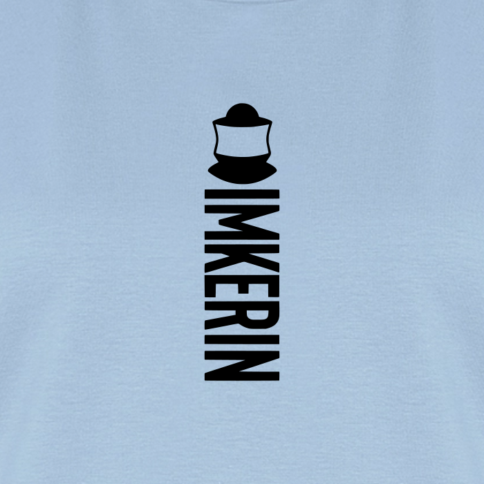 IMKERIN Code Alpha T-Shirt in Hellblau – Druck im Detail