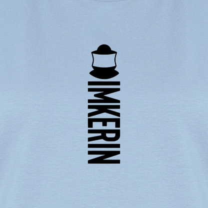 IMKERIN Code Alpha T-Shirt in Hellblau – Druck im Detail