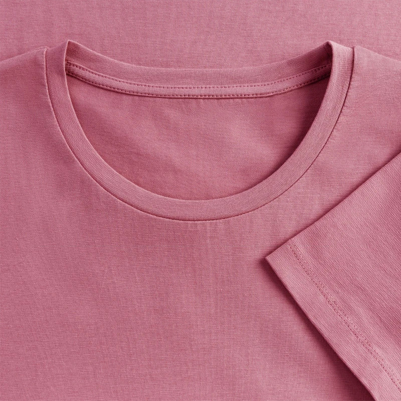 IMKERIN Code Alpha T-Shirt in Mauve – Stoff im Detail