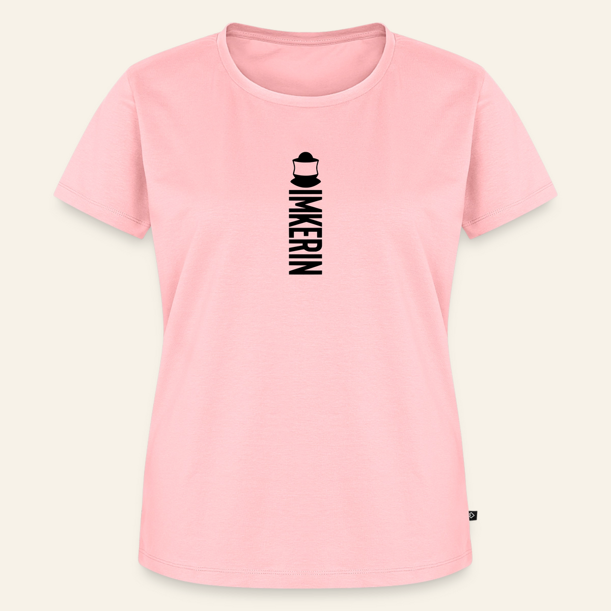 IMKERIN Code Alpha T-Shirt in Rosé – Vorderseite