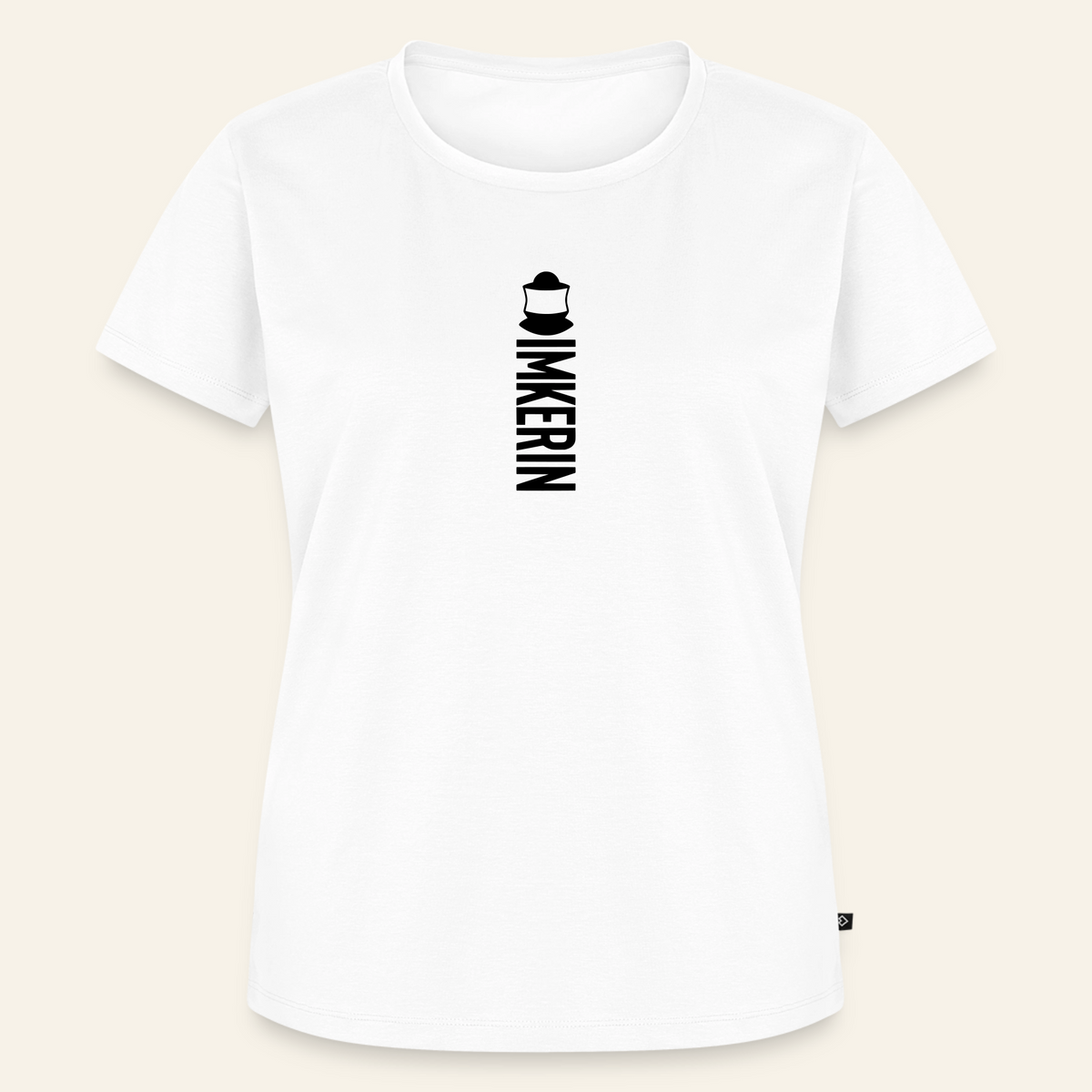 IMKERIN Code Alpha T-Shirt in Weiß – Vorderseite