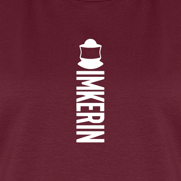 IMKERIN Code Alpha T-Shirt in Bordeaux – Druck im Detail