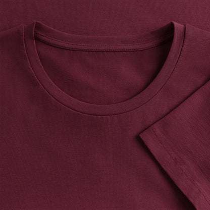 IMKERIN Code Alpha T-Shirt in Bordeaux – Stoff im Detail