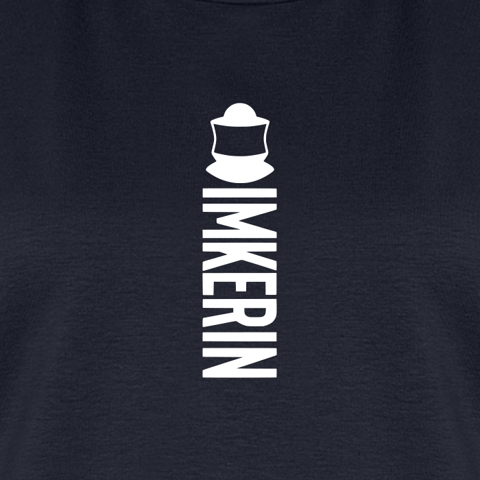 IMKERIN Code Alpha T-Shirt in Dunkelblau – Druck im Detail