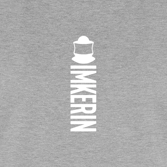 IMKERIN Code Alpha T-Shirt in Grau – Druck im Detail
