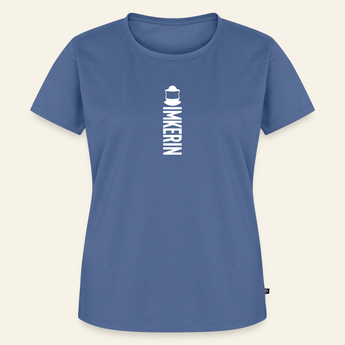 IMKERIN Code Alpha T-Shirt in Steinblau – Vorderseite