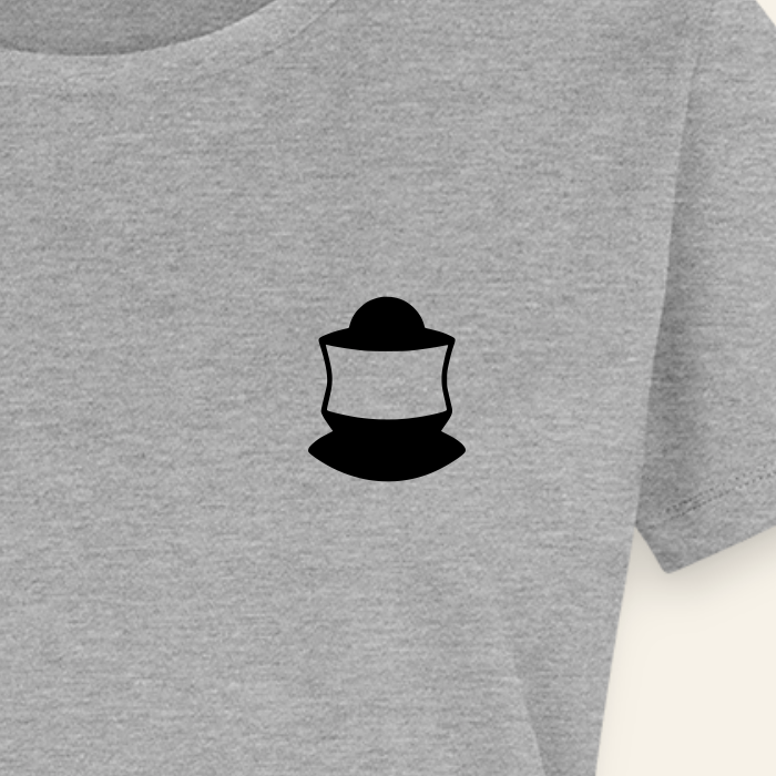 IMKERIN Code Bravo T-Shirt in Grau – Druck im Detail