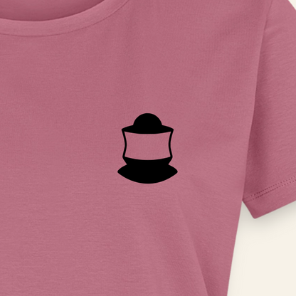 IMKERIN Code Bravo T-Shirt in Mauve – Druck im Detail