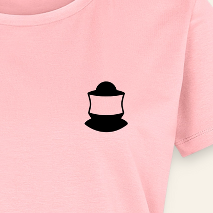 IMKERIN Code Bravo T-Shirt in Rosé – Druck im Detail