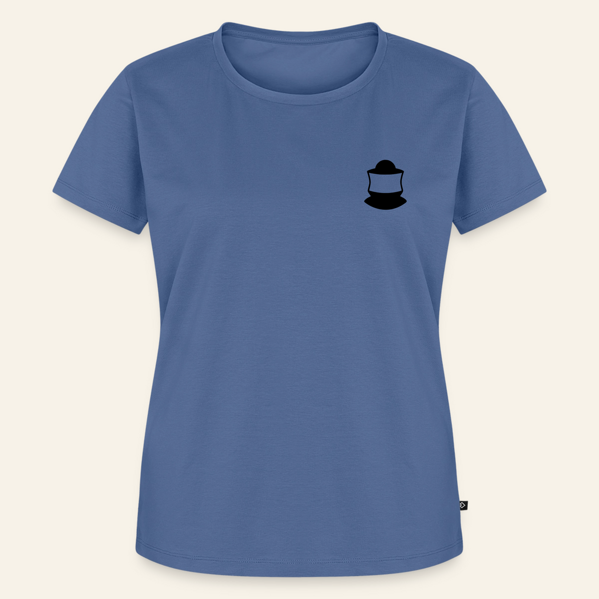 IMKERIN Code Bravo T-Shirt in Steinblau – Vorderseite