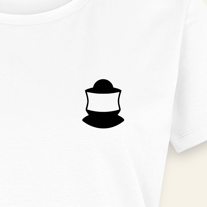 IMKERIN Code Bravo T-Shirt in Weiß – Druck im Detail