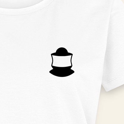 IMKERIN Code Bravo T-Shirt in Weiß – Druck im Detail