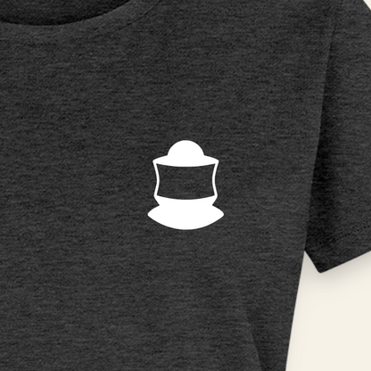 IMKERIN Code Bravo T-Shirt in Anthrazit – Druck im Detail