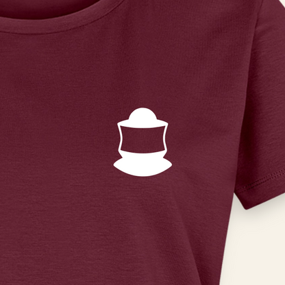 IMKERIN Code Bravo T-Shirt in Bordeaux – Druck im Detail