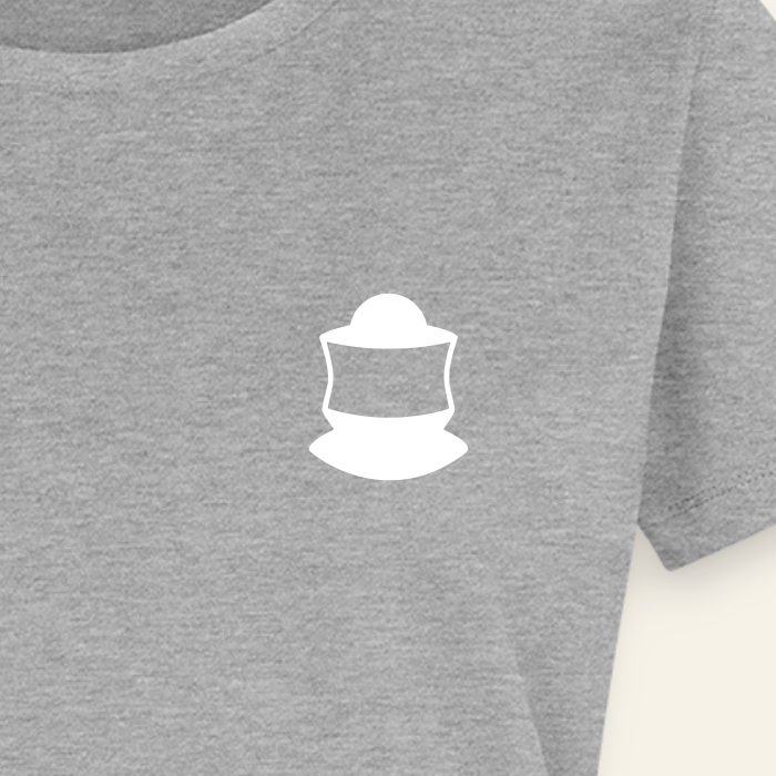 IMKERIN Code Bravo T-Shirt in Grau – Druck im Detail
