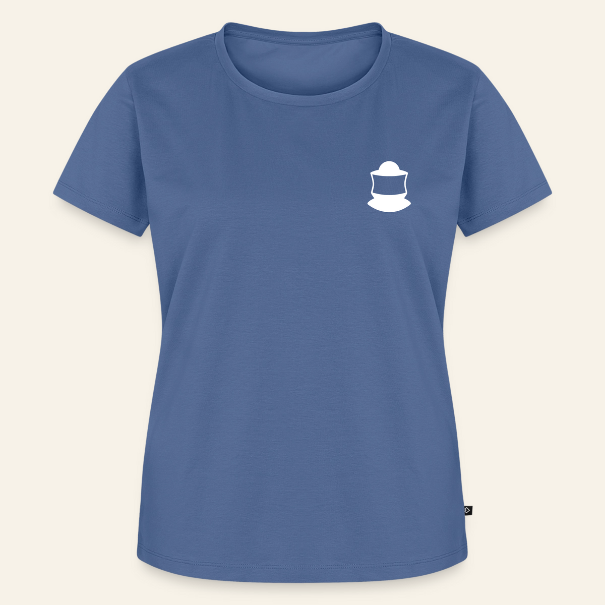 IMKERIN Code Bravo T-Shirt in Steinblau – Vorderseite