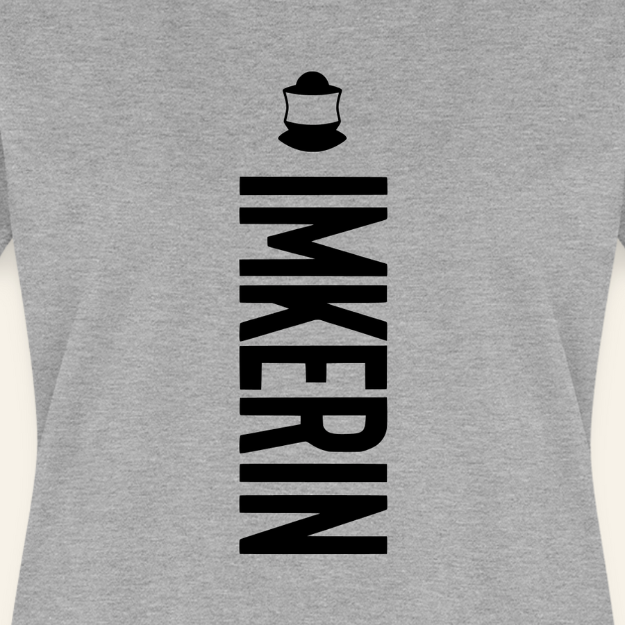 IMKERIN Code Charlie T-Shirt in Grau – Druck im Detail