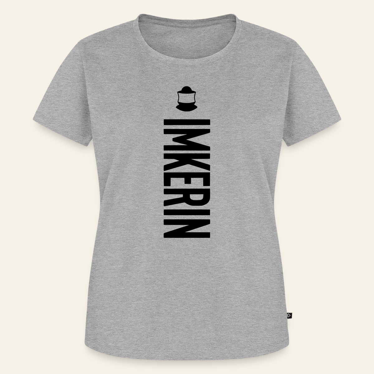 IMKERIN Code Charlie T-Shirt in Grau – Vorderseite