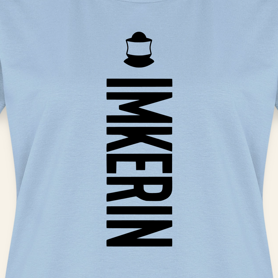 IMKERIN Code Charlie T-Shirt in Hellblau – Druck im Detail