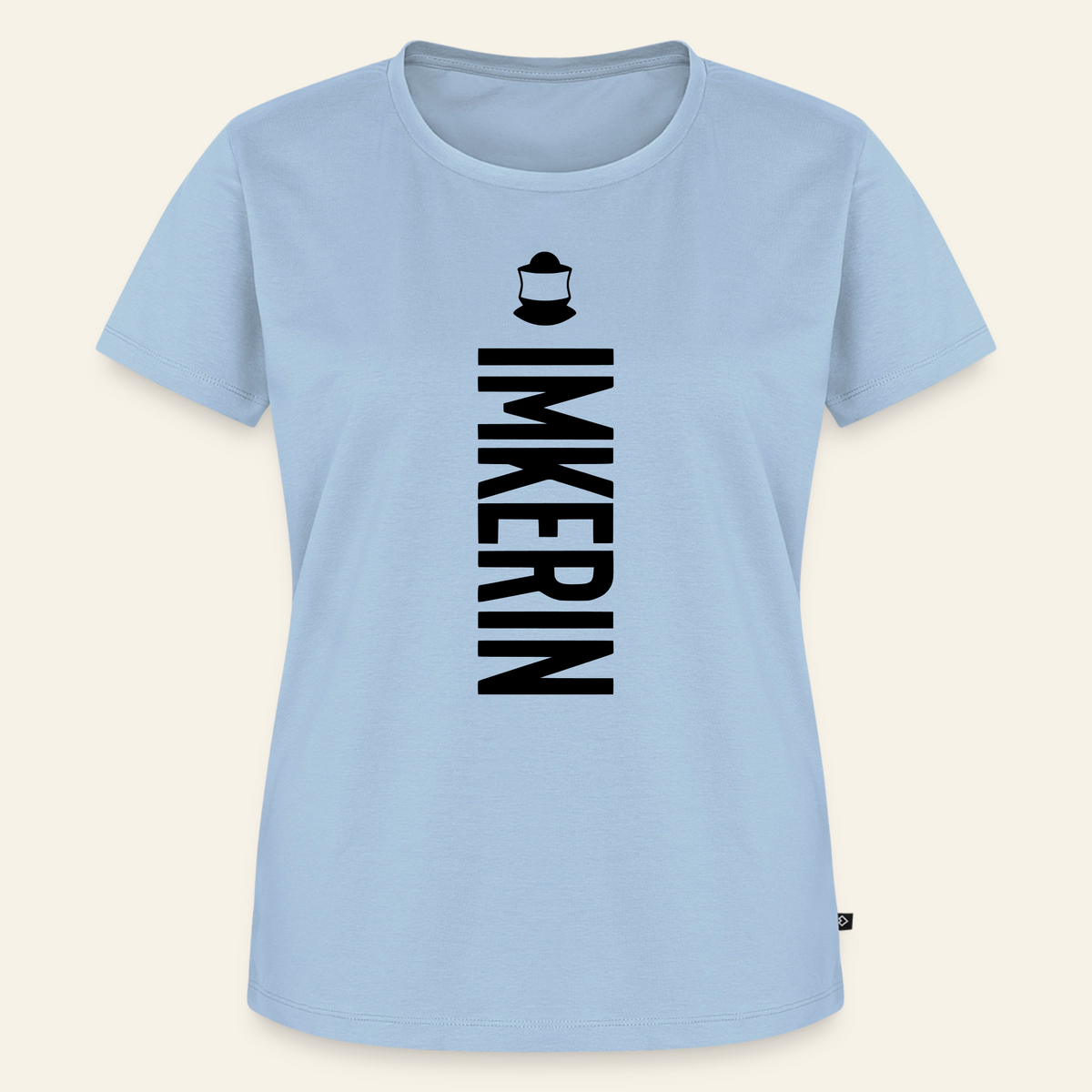 IMKERIN Code Charlie T-Shirt in Hellblau – Vorderseite