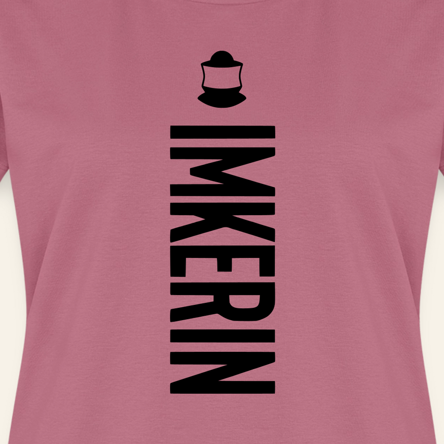 IMKERIN Code Charlie T-Shirt in Mauve – Druck im Detail